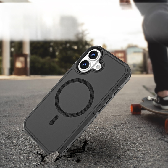 Husă MagForce pentru iPhone 17, pentru MagSafe, blindată, neagră
