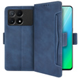 Cu clapetă pentru Xiaomi Poco X6 Pro 5G, Card Slot, albastru