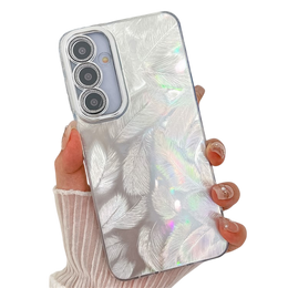 Carcasa pentru Samsung Galaxy A36 5G / A56 5G, Feather, de argint