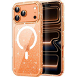 Husă pentru iPhone 17 Pro Max, pentru MagSafe, glitter - transparentă