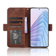 Cu clapetă pentru Xiaomi Redmi Note 14 4G, Card Slot, maro