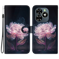 Cu clapetă pentru Infinix Hot 40i, Wallet, Peony violet