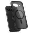 Carcasă MagSafe Spigen pentru Google Pixel 9A, Ultra Hybrid, mat / negru + 9H Tempered Glass