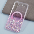 Husă pentru Samsung Galaxy S24, Glittery, pentru MagSafe, roz