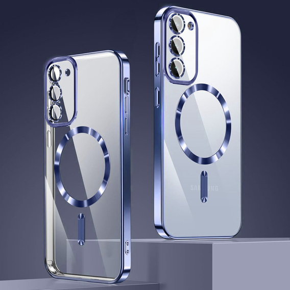Husă pentru Samsung Galaxy S23, Electro MagSafe, albastru închis + Sticlă pentru ecran