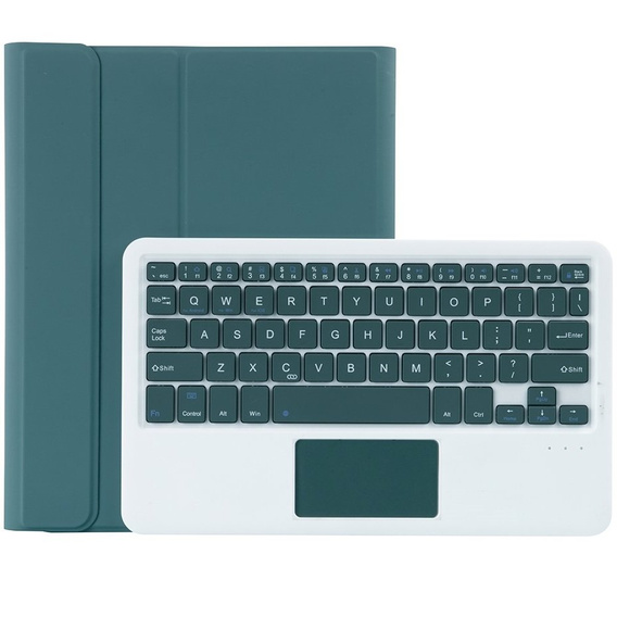 Carcasă + tastatură Lenovo Tab P11 J606F / Tab P11 5G, TouchPad Keyboard, verde închis