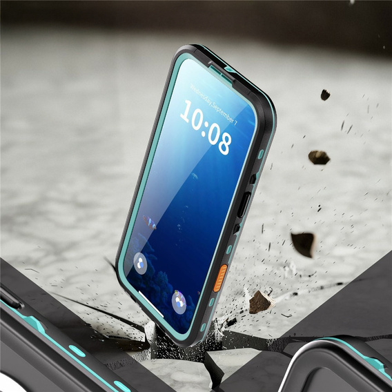 Husă pentru iPhone Air, impermeabilă IP68, SHELLBOX MagSafe, albastru