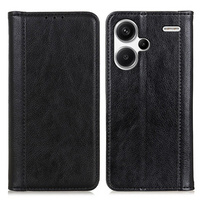 Huse pentru Xiaomi Redmi Note 13 Pro+, Wallet Litchi Leather, negru