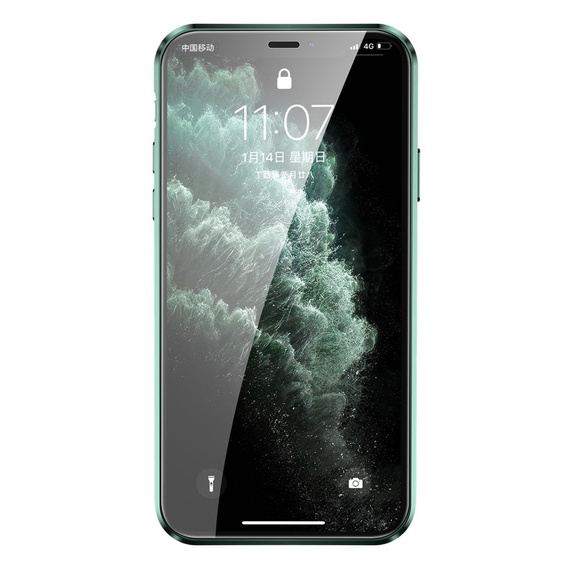 Husa pentru iPhone 11 Pro, Magnetic Dual Glass, verde
