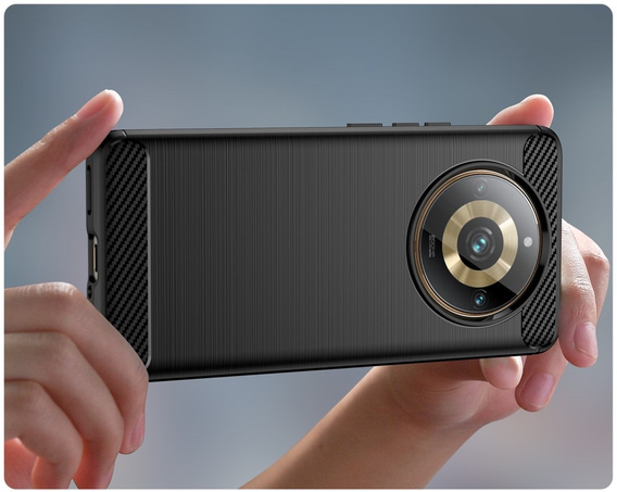 Huse pentru Realme 11 Pro / 11 Pro +, Carbon, negru