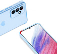 Husă pentru Samsung Galaxy S23 FE, Electro heart, albastru + Sticlă ceramică Full Glue