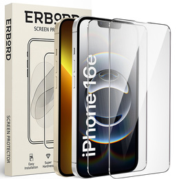 2x sticlă călită pentru iPhone 13/13 Pro, ERBORD 9H Hard Glass pe ecran
