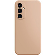 Carcasa pentru Samsung Galaxy A15, Silicone Lite, roz + sticlă 9H