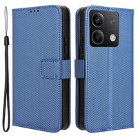 Cu clapetă pentru Xiaomi Redmi Note 13 5G, Wallet Smart Magnet, albastru