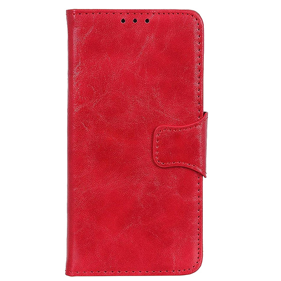 Cu clapetă pentru Asus Zenfone Max M2 ZB633, Leather Flexi Book, roșu