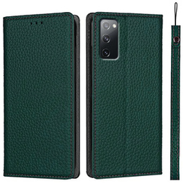 Husă din piele pentru Samsung Galaxy S20 FE, ERBORD Grain Leather, verde