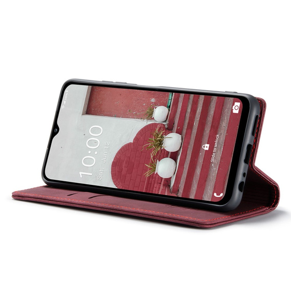 Husa CASEME pentru Samsung Galaxy M33 5G, Leather Wallet Case, maroon