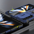 Husă blindată pentru Samsung Galaxy Z Fold6 5G, CamShield Slide, albastru