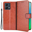 Cu clapetă pentru Motorola Moto G84 5G, Crazy Horse Wallet, maro