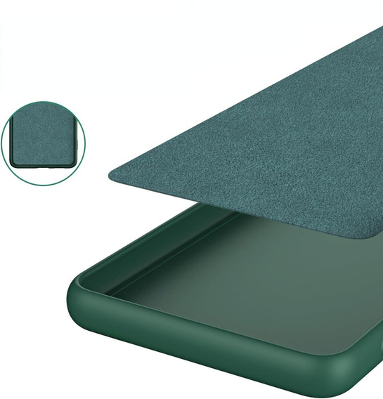 Husa pentru Xiaomi Poco F6 Pro, Silicone Lite, verde închis