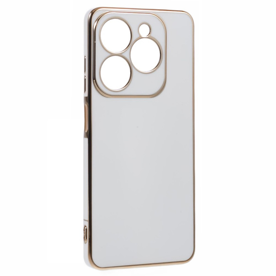 Husă pentru Infinix Hot 40i, Glamour CamShield, alb