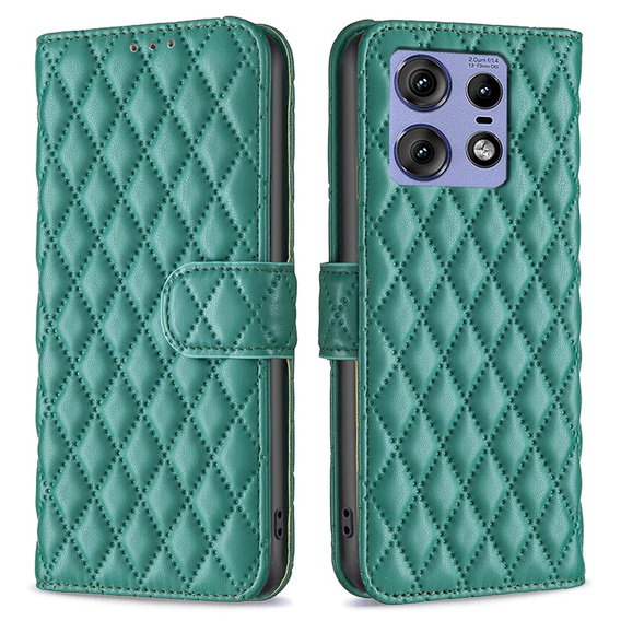 Cu clapetă pentru Motorola Edge 50 Pro 5G, Wallet, BINFEN COLOR, verde