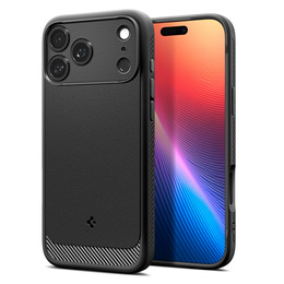 Carcasă Spigen Rugged Armor MagSafe pentru iPhone 17 Pro, negru mat