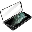 Husa pentru iPhone 12, Magnetic Dual Glass, negru
