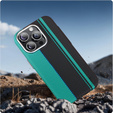 Carcasa pentru iPhone 15 Pro, Carbon Fiber MagSafe, negru / albastru