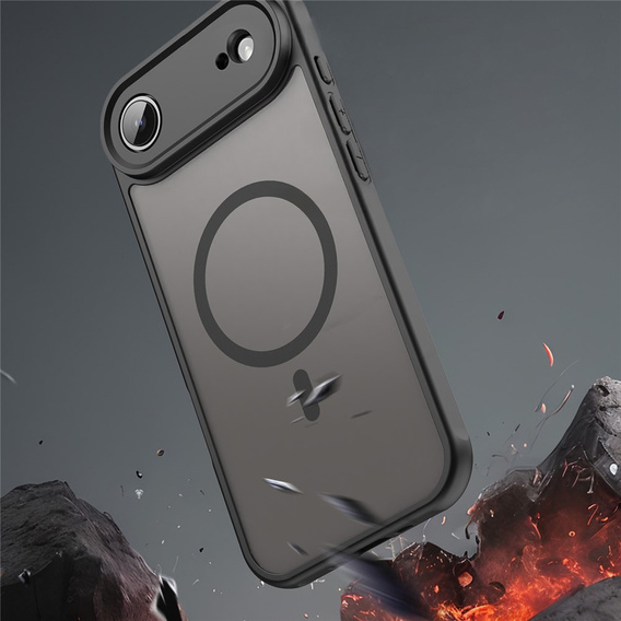 Husă Matt pentru iPhone Air, pentru MagSafe, cu protecție pentru cameră, negru mat