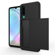 Huse pentru Huawei P30, Sliding Card Holder, negru
