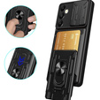 Husă blindată pentru Samsung Galaxy A05s, Camera Slide Card Slot, negru