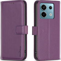 Husa cu clapetă pentru Xiaomi Redmi Note 13 Pro 5G, BINFEN Wallet, violet închis