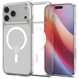 Carcasă Spigen pentru iPhone 17 Pro, Liquid Crystal MagSafe, transparentă/albă