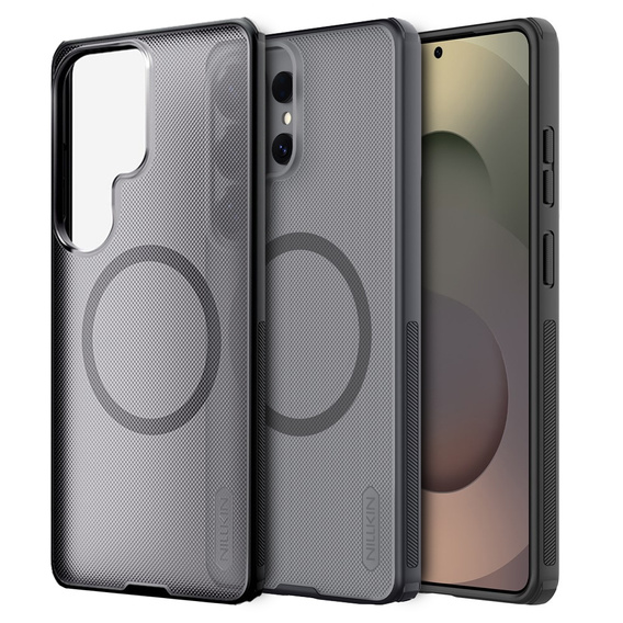 Husă Nillkin Frosted Shield Pro MagSafe pentru Samsung Galaxy S26 Ultra, transparentă/neagră