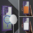 Husă pentru Samsung Galaxy S23 Ultra, ERBORD Impact Guard, MagSafe, violet închis