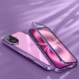 Husa pentru iPhone 16, Magnetic Dual Glass, violet