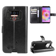 Cu clapetă pentru Oukitel WP5, Crazy Horse Wallet, negru