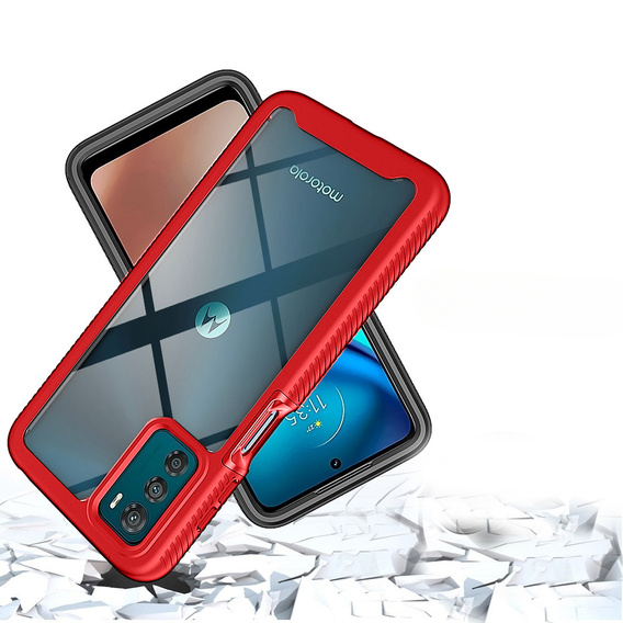 Carcasă pentru Motorola Moto G42 4G, Shockproof, cu folie, roșu