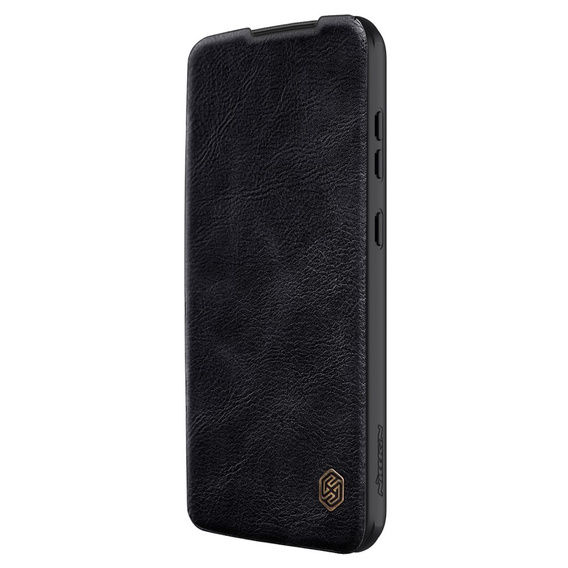 NILLKIN flip case NILLKIN pentru Samsung Galaxy A55, CamShield Qin Pro, piele, negru
