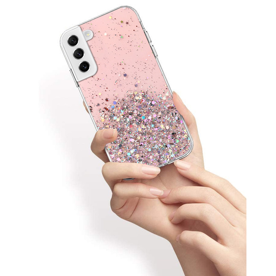 Huse pentru Samsung Galaxy S22 5G, Glittery, roz
