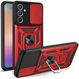 Husă blindată pentru Samsung Galaxy A54 5G, CamShield Slide, roșu