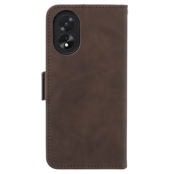 Cu clapetă pentru Oppo A38 4G / Oppo A18 4G, Card Slot, maro
