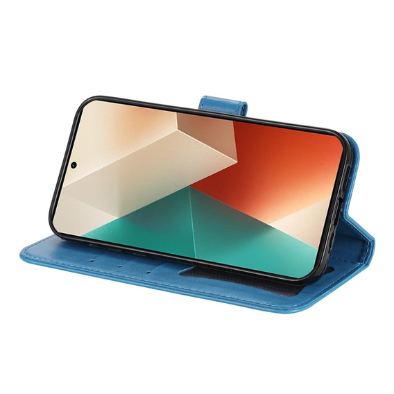 Cu clapetă pentru Xiaomi Redmi Note 13 5G, Mandala, albastru