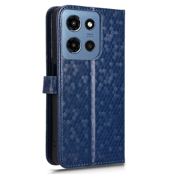 Husa cu clapetă pentru Motorola Moto G86 Power 5G, Wallet Rhombus, albastru