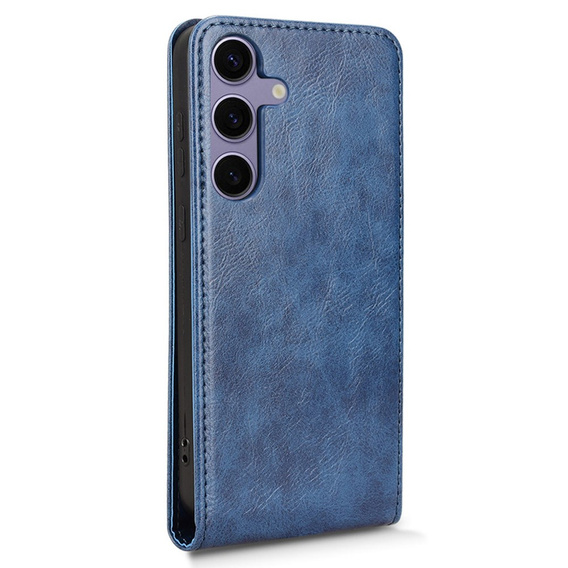 Cu clapetă pentru Samsung Galaxy S25, Flip, albastru închis