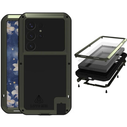 Love Mei Huse pentru Samsung Galaxy S25 Ultra, armored with glass, verde