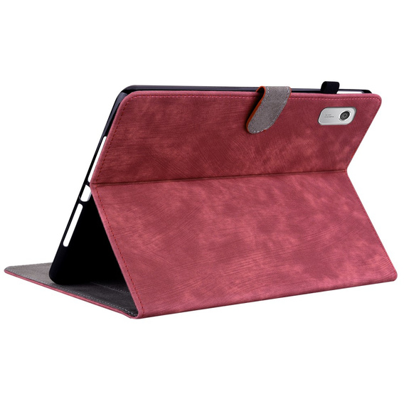 Huse pentru Lenovo Tab M9, Wallet Pen Slot, roșu