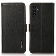KHAZNEH RFID caz pentru Samsung Galaxy A35 5G, Litchi Texture, negru