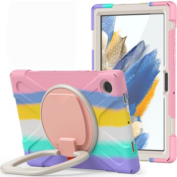 Husă pentru copii pentru Samsung Galaxy tab A8 10.5 SM-X200 SM-X205, blindată cu curea, albastru